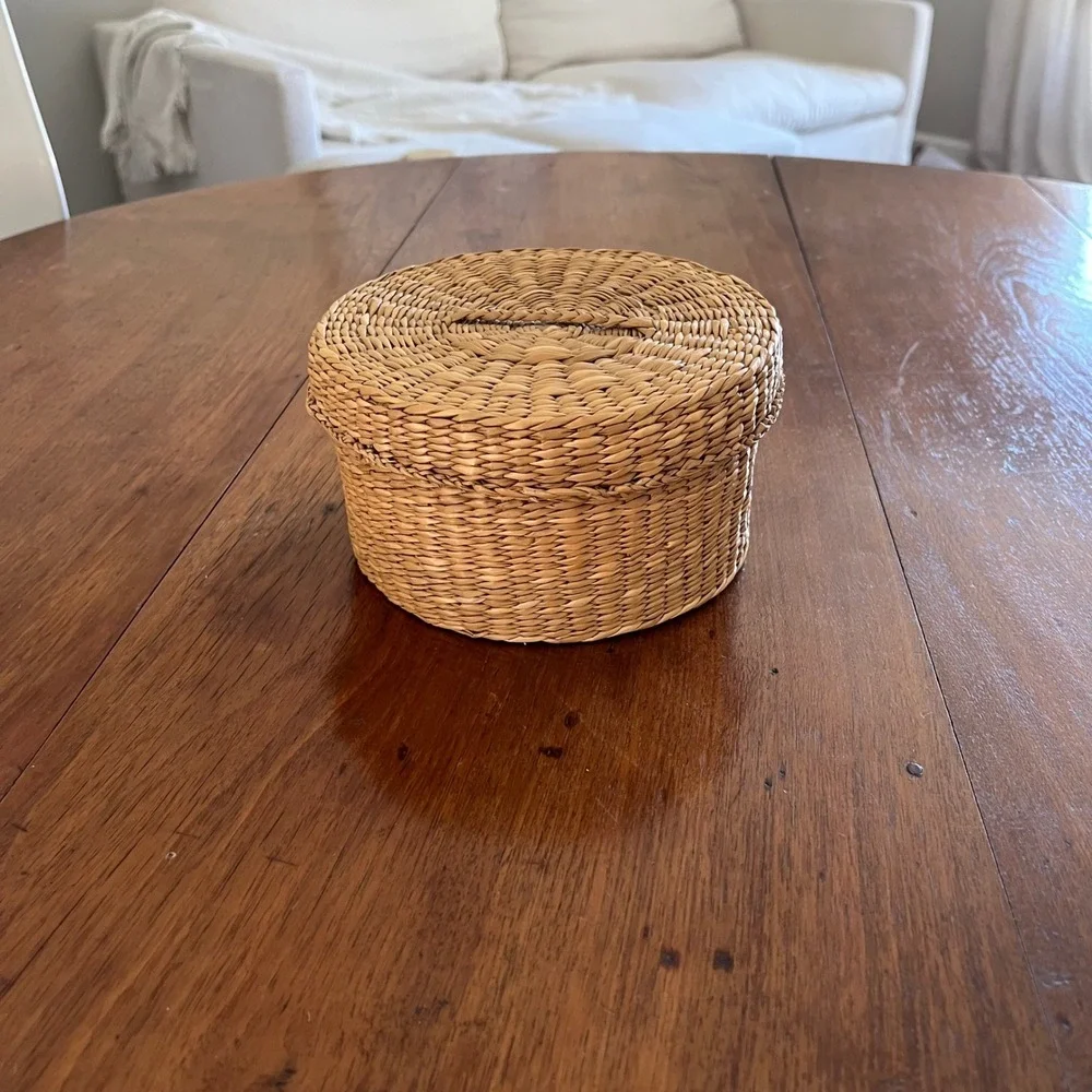Vintage Lidded Basket